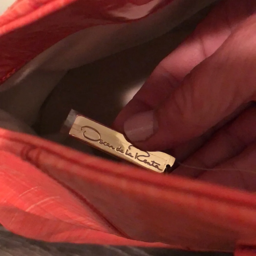 Oscar de la Renta Coral Goya Satchel - Picture 7 of 10